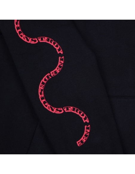 Sweat à capuche Troy Lee Designs Pink Slips - Noir