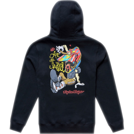 Sweat à capuche Troy Lee Designs Heritage - Noir