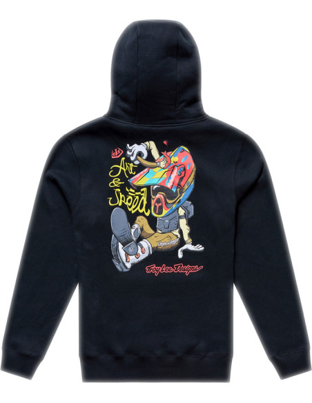 Sweat à capuche Troy Lee Designs Heritage - Noir