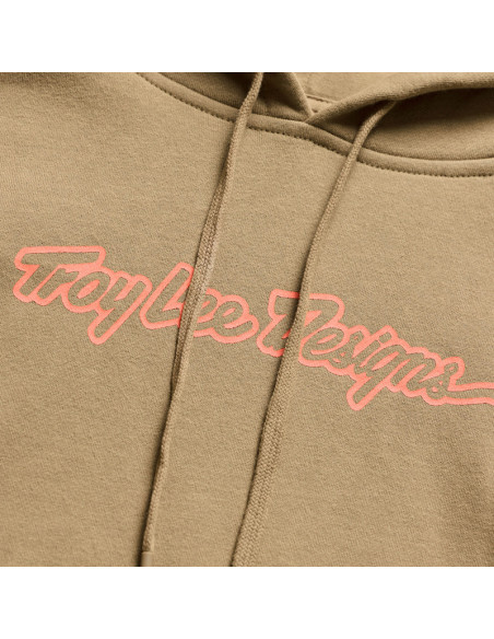 Sweat à capuche femme Troy Lee Designs Signature - Terre de Sienne