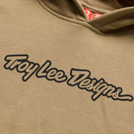 Sweat à capuche enfant Troy Lee Designs Signature - Terre de Sienne
