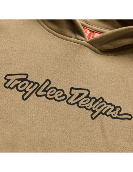 Sweat à capuche enfant Troy Lee Designs Signature - Terre de Sienne