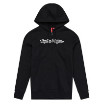 Sweat zippé à capuche Troy Lee Designs Signature - Noir
