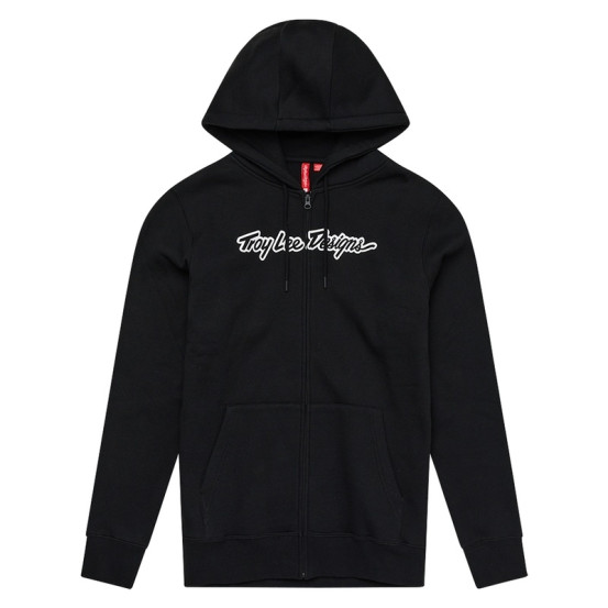 Sweat zippé à capuche Troy Lee Designs Signature - Noir