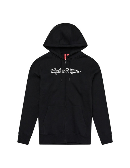 Sweat zippé à capuche Troy Lee Designs Signature - Noir