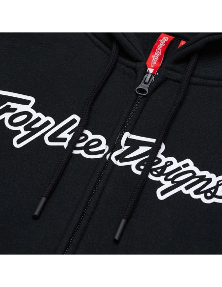 Sweat zippé à capuche Troy Lee Designs Signature - Noir