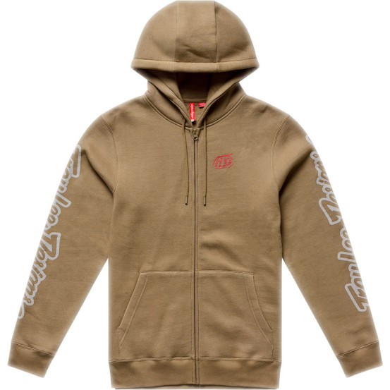 Sweat zippé à capuche Troy Lee Designs Badge - Terre de Sienne