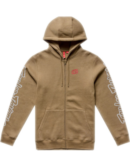 Sweat zippé à capuche Troy Lee Designs Badge - Terre de Sienne