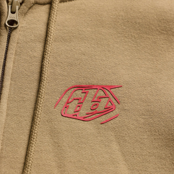 Sweat zippé à capuche Troy Lee Designs Badge - Terre de Sienne