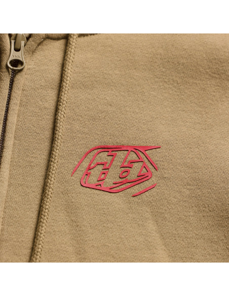 Sweat zippé à capuche Troy Lee Designs Badge - Terre de Sienne