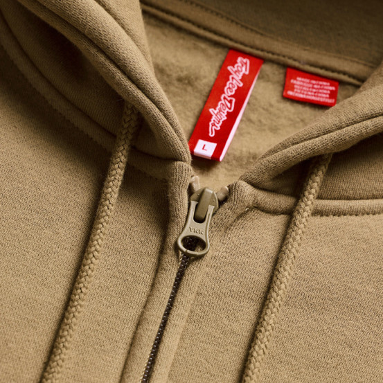 Sweat zippé à capuche Troy Lee Designs Badge - Terre de Sienne