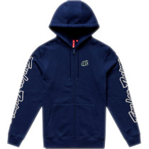 Sweat zippé à capuche Troy Lee Designs Badge - Bleu marine Vert sauge
