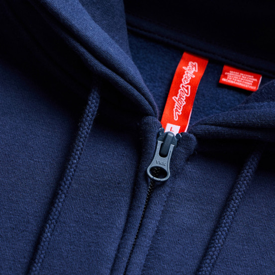 Sweat zippé à capuche Troy Lee Designs Badge - Bleu marine Vert sauge