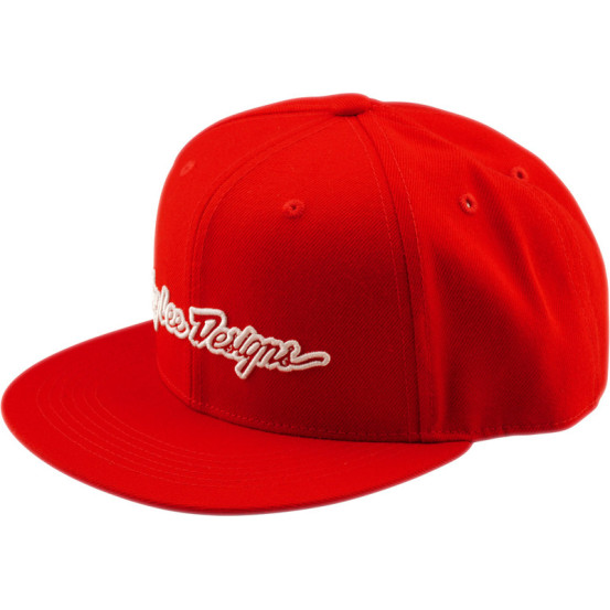 Casquette plate Troy Lee Designs Signature - Rouge