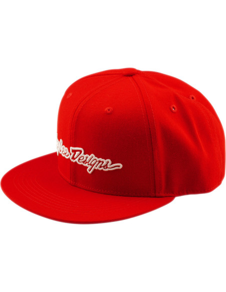 Casquette plate Troy Lee Designs Signature - Rouge