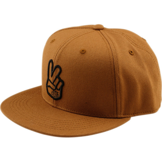 Casquette plate Troy Lee Designs Peace - Terre de Sienne