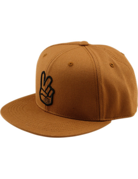 Casquette plate Troy Lee Designs Peace - Terre de Sienne