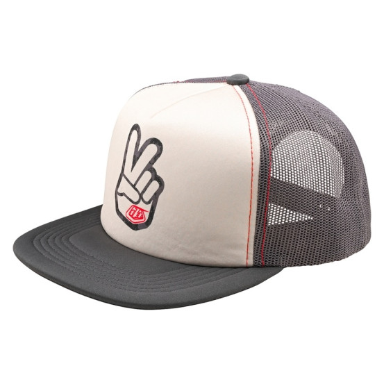 Casquette trucker Troy Lee Designs Peace Out - Blanc vintage Carbone