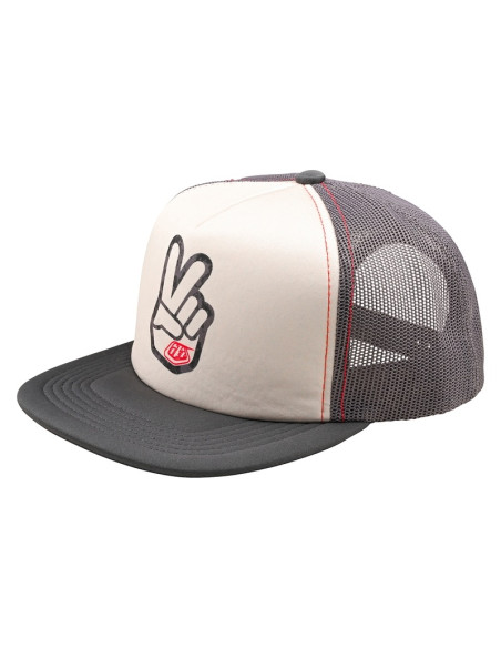 Casquette trucker Troy Lee Designs Peace Out - Blanc vintage Carbone