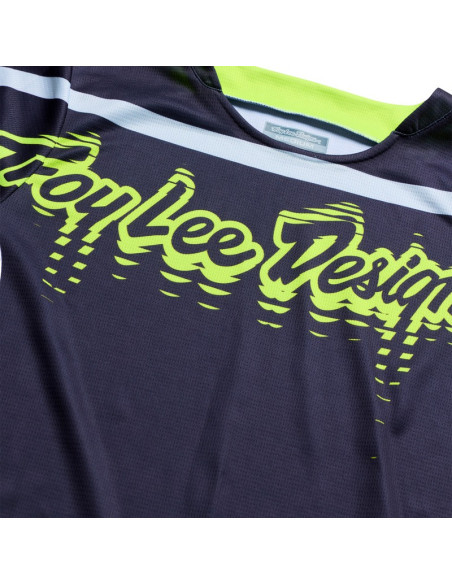 Maillot cross Troy Lee Designs 2027 GP Pro Stagger - Gris métal Jaune néon