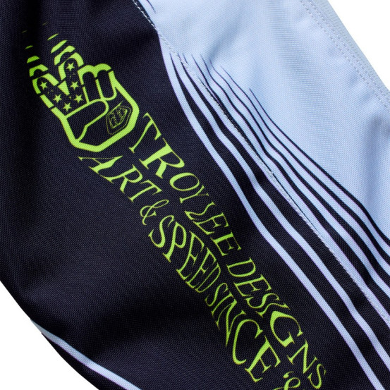 Pantalon cross Troy Lee Designs 2027 GP Pro Stagger - Gris métal Jaune néon