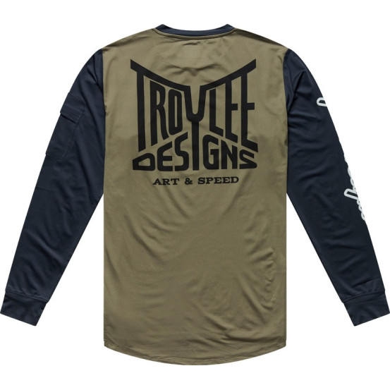 Maillot cross Troy Lee Designs 2027 Ruckus Offroad Barz - Kaki Carbone