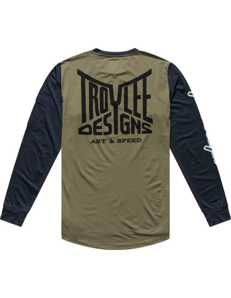 Maillot cross Troy Lee Designs 2027 Ruckus Offroad Barz - Kaki Carbone