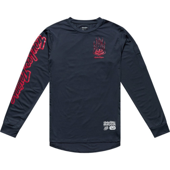 Maillot cross Troy Lee Designs 2027 Ruckus Offroad Flamz - Carbone
