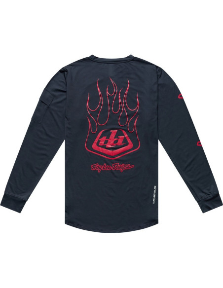 Maillot cross Troy Lee Designs 2027 Ruckus Offroad Flamz - Carbone
