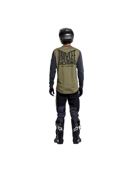 Tenue cross Troy Lee Designs 2027 Ruckus Offroad Barz - Kaki Carbone