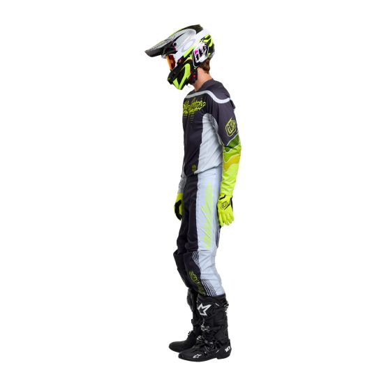 Tenue cross Troy Lee Designs 2027 GP Pro Stagger - Gris métal Jaune néon