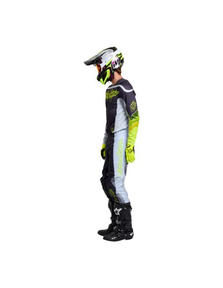 Tenue cross Troy Lee Designs 2027 GP Pro Stagger - Gris métal Jaune néon
