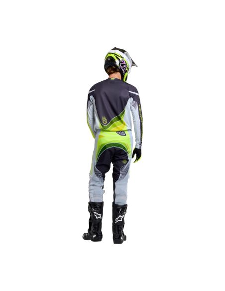 Tenue cross Troy Lee Designs 2027 GP Pro Stagger - Gris métal Jaune néon