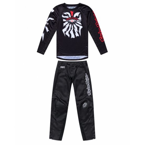 Tenue cross enfant Troy Lee Designs 2027 GP Pro Cyclops - Noir Rouge néon