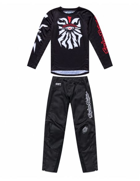 Tenue cross enfant Troy Lee Designs 2027 GP Pro Cyclops - Noir Rouge néon