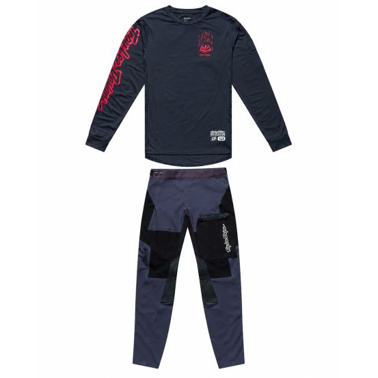 Tenue cross Troy Lee Designs 2027 Ruckus Offroad Flamz - Carbone