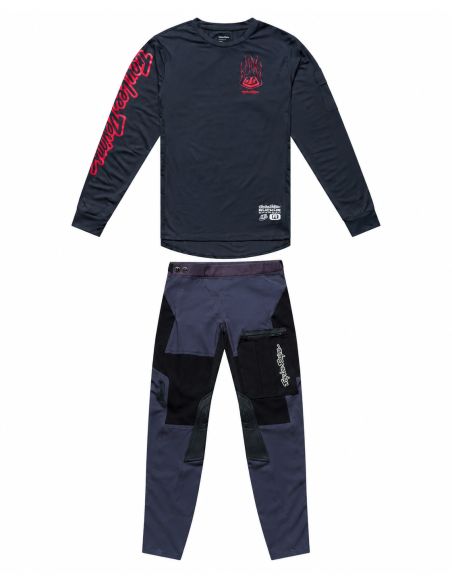 Tenue cross Troy Lee Designs 2027 Ruckus Offroad Flamz - Carbone