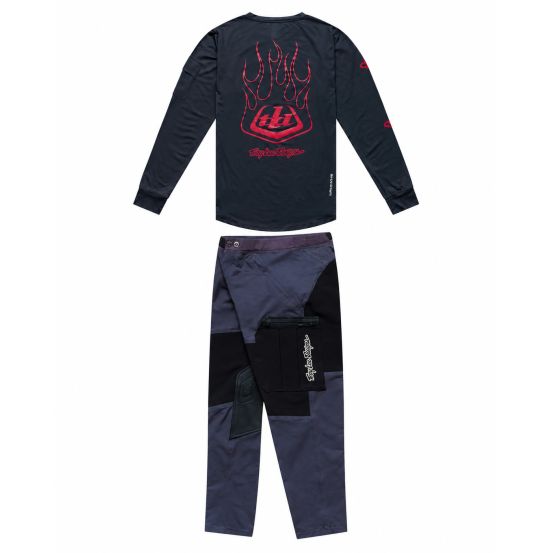 Tenue cross Troy Lee Designs 2027 Ruckus Offroad Flamz - Carbone