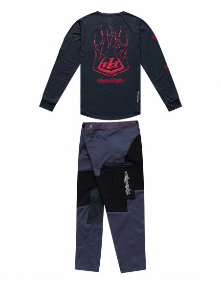 Tenue cross Troy Lee Designs 2027 Ruckus Offroad Flamz - Carbone
