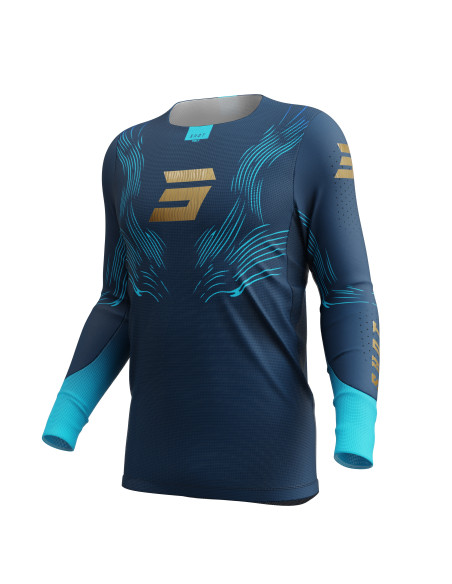 Maillot cross Shot 2027 Aerolite Volt - Bleu