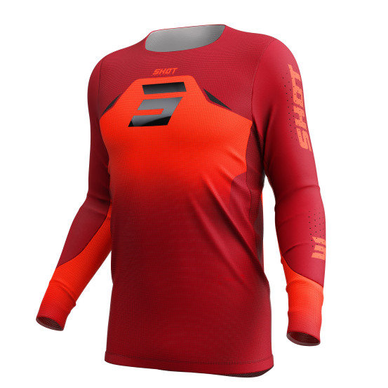 Maillot cross Shot 2027 Aerolite Phase - Rouge