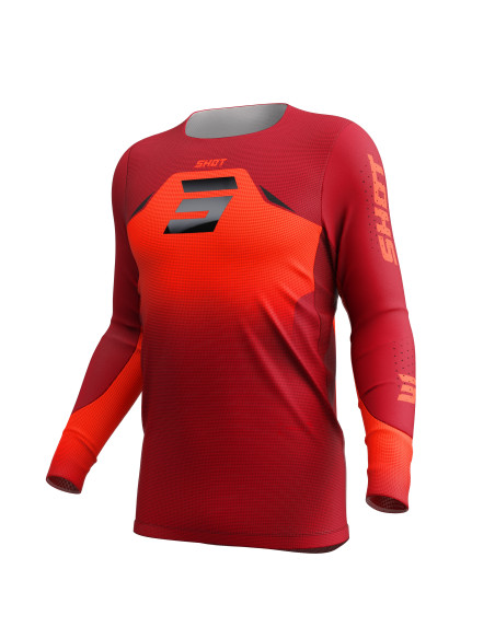 Maillot cross Shot 2027 Aerolite Phase - Rouge