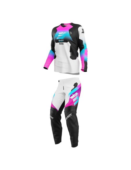Tenue cross enfant Shot 2027 Draw Rocket - Rose