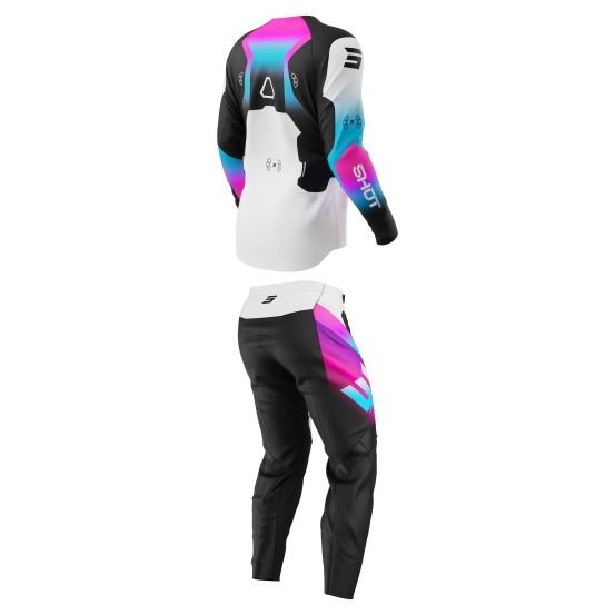 Tenue cross enfant Shot 2027 Draw Rocket - Rose