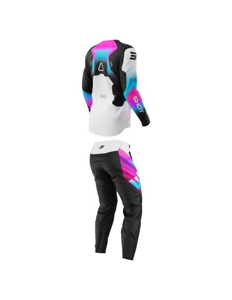 Tenue cross enfant Shot 2027 Draw Rocket - Rose