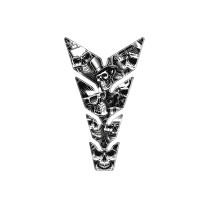 Protection de réservoir PUIG Skull Party Black & White