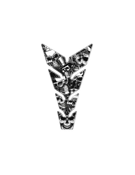 Protection de réservoir PUIG Skull Party Black & White