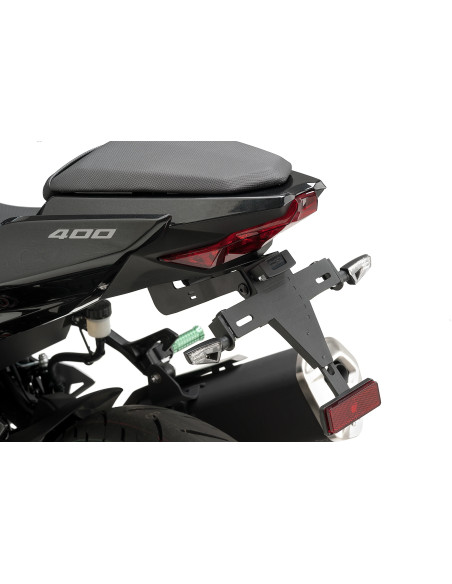 Support de plaque PUIG - KAWASAKI NINJA 400 2018-2024 - NINJA E-1 2024-2026 - Z E-1 2025-2026 - Z400 2019-2024