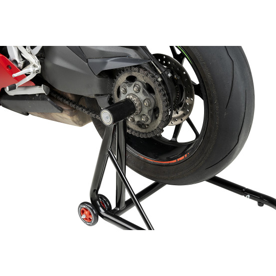 Béquille de stand arrière PUIG pour bras oscillant monobras avec transmission côté gauche diamètre axe 40,70 mm - DUCATI