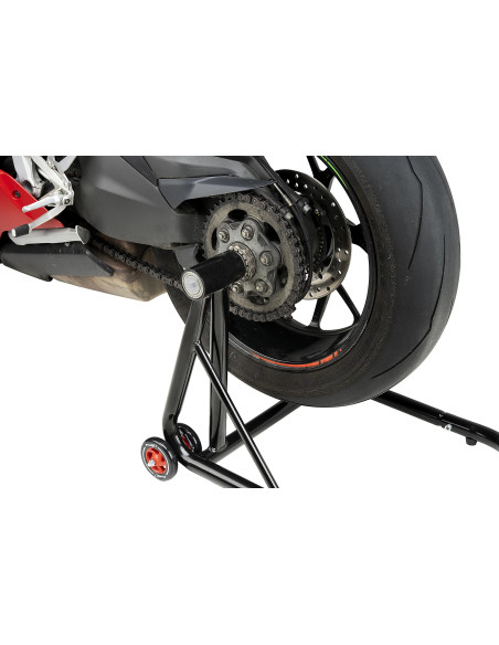 Béquille de stand arrière PUIG pour bras oscillant monobras avec transmission côté gauche diamètre axe 40,70 mm - DUCATI